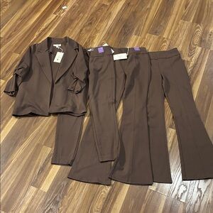 Dear Scarlett set Brown Women's Blazer small, flare sz small, skinny size M